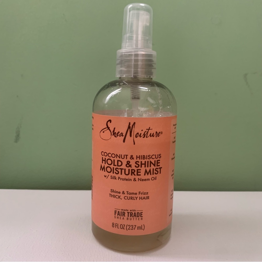 4/$20 🔷 Shea Moisture Coconut Hibiscus Hold & Shine Moisture Mist Used 75% Full